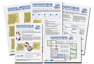 Informationsmaterialien zum Download: Hygiene im Büro